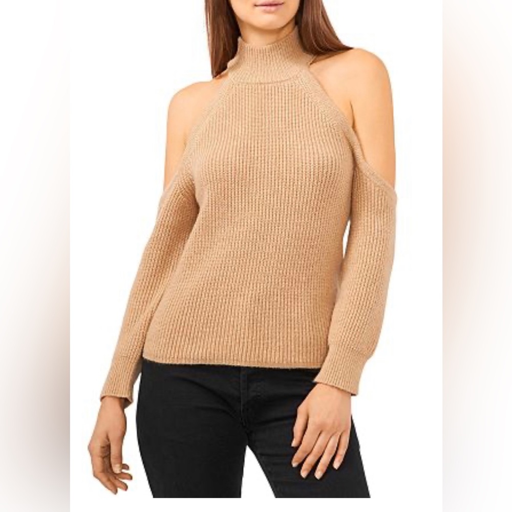 1. State Cold Shoulder Turtleneck Sweater size: xs